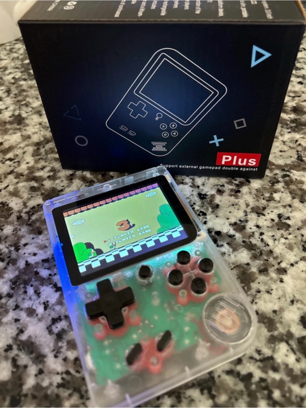 Portable Transparent Handheld Game Console Plus - Clear Casing